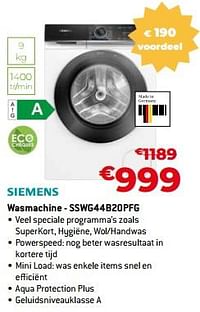 Siemens wasmachine - sswg44b20pfg-Siemens
