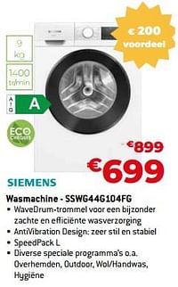 Siemens wasmachine - sswg44g104fg-Siemens