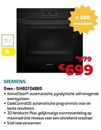Siemens oven - sihb272abb0-Siemens
