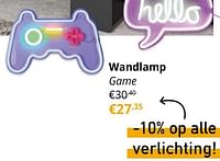 Wandlamp game-Huismerk - Ygo
