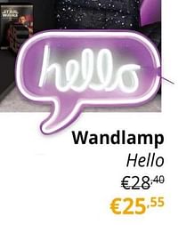Wandlamp hello-Huismerk - Ygo