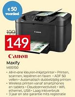 Promoties Canon maxify mb5150 - Canon - Geldig van 01/07/2024 tot 31/07/2024 bij Selexion