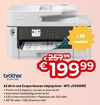 Brother a3 all-in-one ecopro kleuren inkjetprinter - mfc-j5340dwe-Brother