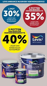Levis ambiance muurverf verfmengservice 1 pot 30% lager dan aanbevolen adviesprijs-Levis