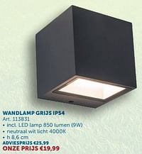 Wandlamp grijs ip54-Huismerk - Zelfbouwmarkt