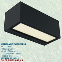 Wandlamp zwart ip54-Huismerk - Zelfbouwmarkt