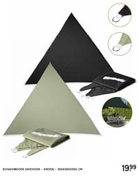 Schaduwdoek driehoek - groen-Huismerk - Xenos