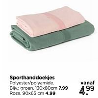 Sporthanddoekjes polyester-polyamide roze-Huismerk - Xenos