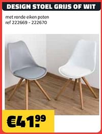 Design stoel grijs of wit-Huismerk - Bouwcenter Frans Vlaeminck