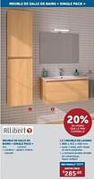 Promotions Meuble de salle de bain single pack meuble de lavabo - Allibert - Valide de 16/07/2024 à 12/08/2024 chez Zelfbouwmarkt