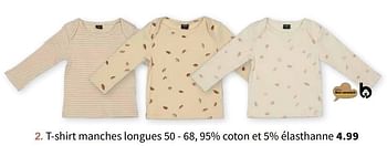 Promotions T-shirt manches longues - Produit maison - Wibra - Valide de 17/06/2024 à 30/09/2024 chez Wibra