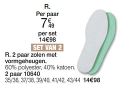 2 paar zolen met vormgeheugen