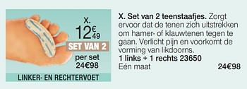 Promoties Set van 2 teenstaafjes - Epitact - Geldig van 24/06/2024 tot 15/12/2024 bij Damart