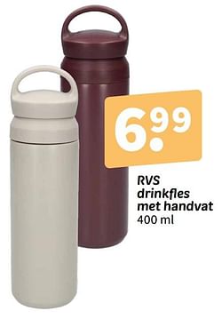 Rvs drinkfles met handvat