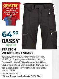 Stretch werkshort sparx-Dassy