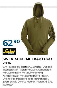 Sweatshirt met kap logo 2894-Snickers