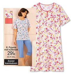 Pyjama met kuitbroek