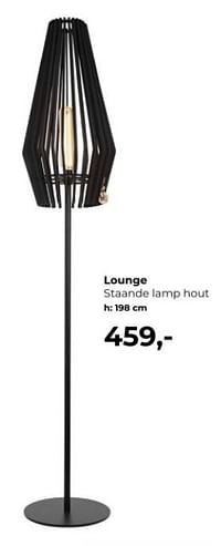 Lounge staande lamp hout-Huismerk - Lampidee