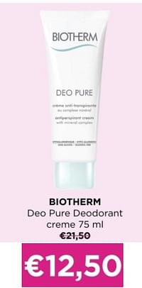 Biotherm deo pure biotherm deo pure deodorant creme-Biotherm