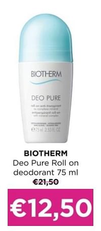 Biotherm deo pure roll on deodorant-Biotherm