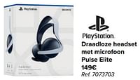 Promoties Sony draadloze headset met microfoon pulse elite - Sony - Geldig van 17/07/2024 tot 29/07/2024 bij Carrefour