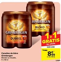 Promotions Canettes de bière grimbergen - Grimbergen - Valide de 17/07/2024 à 29/07/2024 chez Carrefour