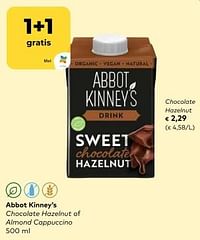 Abbot kinney’s chocolate hazelnut of almond cappuccino-Abbot Kinney