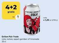 Oxfam fair trade cola, icetea, appel-gember of limonade-Oxfam Fairtrade