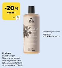 Urtekram sweet ginger flower shampoo of douchegel lichaamsolie of handcrème-Urtekram
