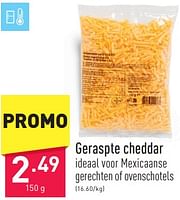 Promoties Geraspte cheddar - Huismerk - Aldi - Geldig van 22/07/2024 tot 28/07/2024 bij Aldi