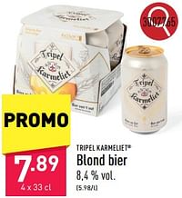 Blond bier-TRipel Karmeliet