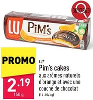 Promotions Pim’s cakes - Lu - Valide de 22/07/2024 à 28/07/2024 chez Aldi