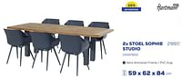 Promoties 2x stoel sophie studio - Hartman - Geldig van 19/07/2024 tot 30/09/2024 bij Supra Bazar