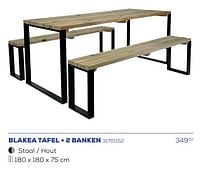 Blakea tafel + 2 banken-Huismerk - Supra Bazar