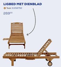 Ligbed met dienblad-Huismerk - Supra Bazar