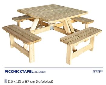 Promoties Picknicktafel - Huismerk - Supra Bazar - Geldig van 19/07/2024 tot 30/09/2024 bij Supra Bazar