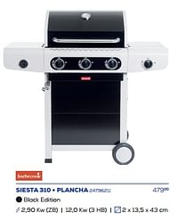 Gas bbq siesta 310 + plancha-Barbecook