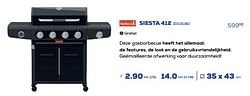 Gas bbq siesta 412