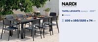 Promoties Tafel levante - Nardi - Geldig van 19/07/2024 tot 30/09/2024 bij Supra Bazar