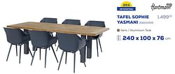 Tafel sophie yasmani