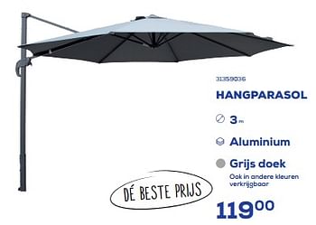 Promoties Hangparasol - Huismerk - Supra Bazar - Geldig van 19/07/2024 tot 30/09/2024 bij Supra Bazar