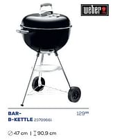 Promoties Houtskool barb-kettle - Weber - Geldig van 19/07/2024 tot 30/09/2024 bij Supra Bazar