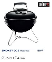 Promoties Houtskoolbbq smokey joe - Weber - Geldig van 19/07/2024 tot 30/09/2024 bij Supra Bazar