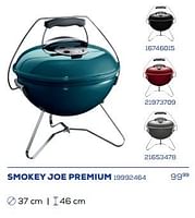 Promoties Houtskoolbbq smokey joe premium - Weber - Geldig van 19/07/2024 tot 30/09/2024 bij Supra Bazar