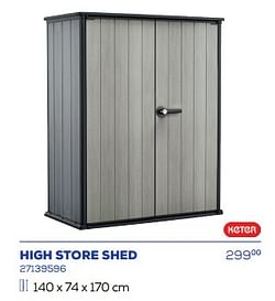 Opbergboxen high store shed