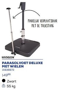 Parasolvoet deluxe met wielen-Madison