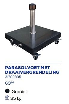 Parasolvoet met draaivergrendeling