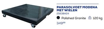 Promoties Parasolvoet modena met wielen 120 kg - Quitho - Geldig van 19/07/2024 tot 30/09/2024 bij Supra Bazar