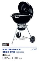 Promoties Weber houtskool master-touch gbs e-5750 - Weber - Geldig van 19/07/2024 tot 30/09/2024 bij Supra Bazar