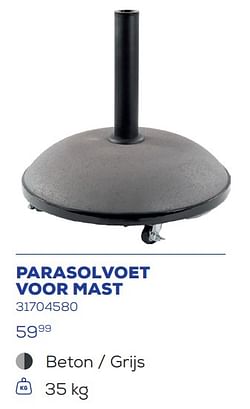 Parasolvoet voor mast